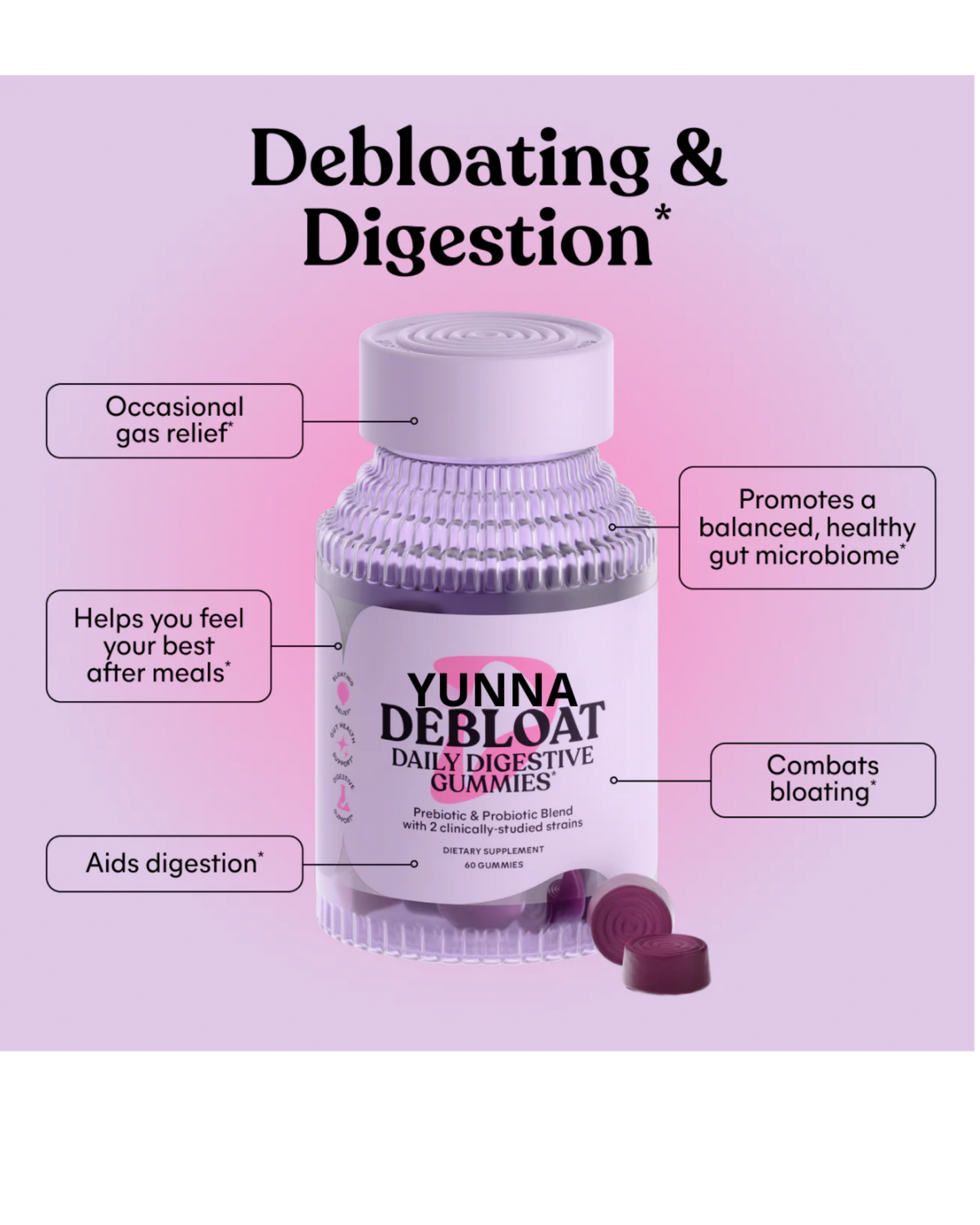 YUNNA Debloat Gummies Daily Digestive Gummies®